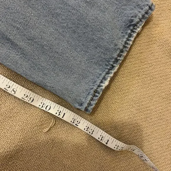 Levis 501 150th Anniversary Selvedge Distressed Patchwork Lightwash Jeans 34x34